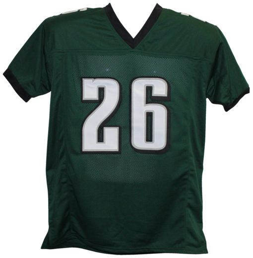 Miles Sanders Autographed/Signed Pro Style Green XL Jersey BAS 25951