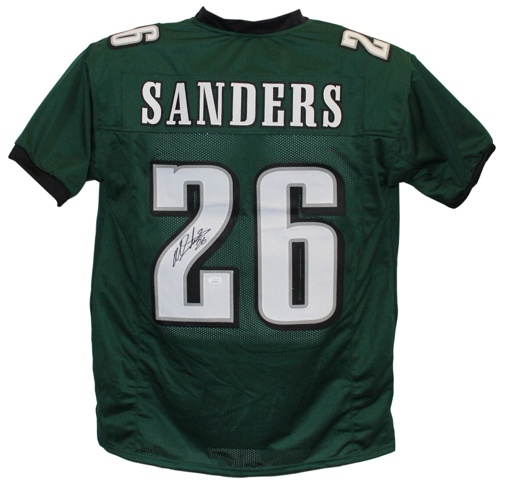 Miles Sanders Autographed/Signed Pro Style Green XL Jersey JSA 28018