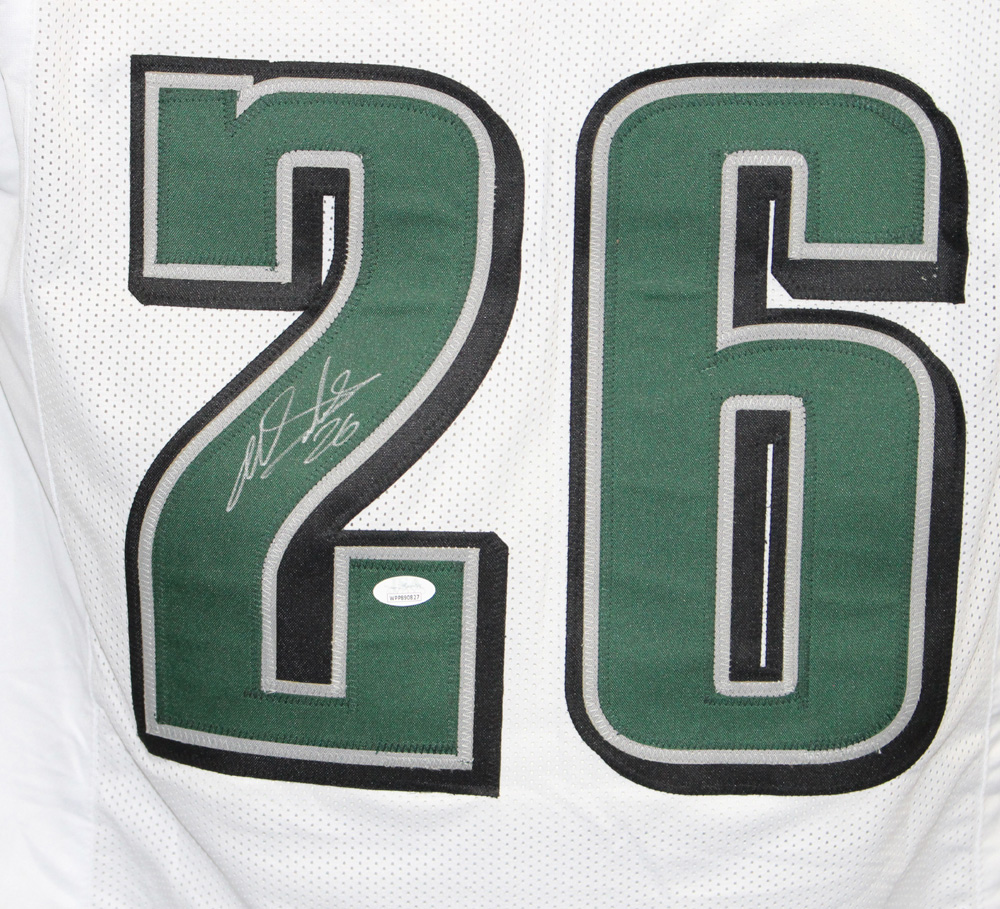 Miles Sanders Autographed/Signed Pro Style White XL Jersey JSA 28019