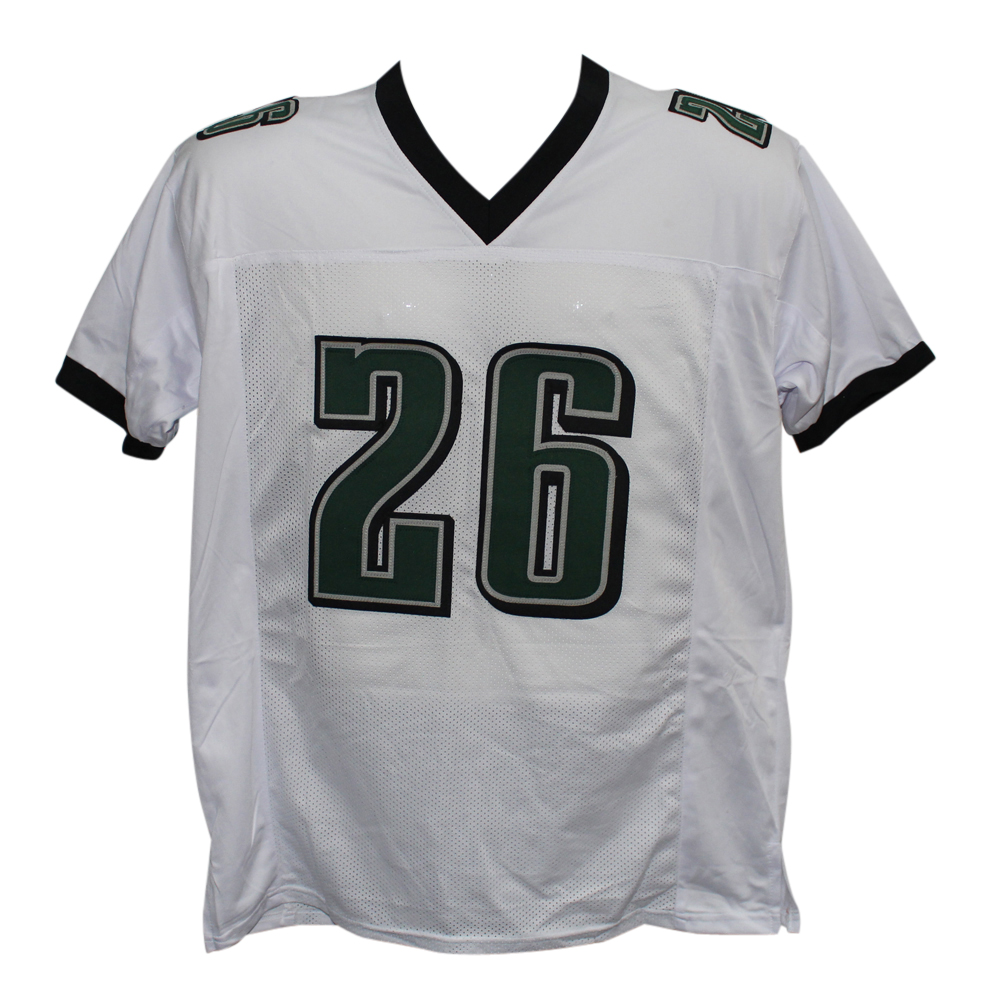 Miles Sanders Autographed/Signed Pro Style White XL Jersey Beckett BAS