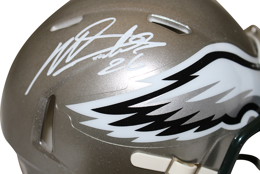 Miles Sanders Autographed Philadelphia Eagles Flash Mini Helmet Beckett