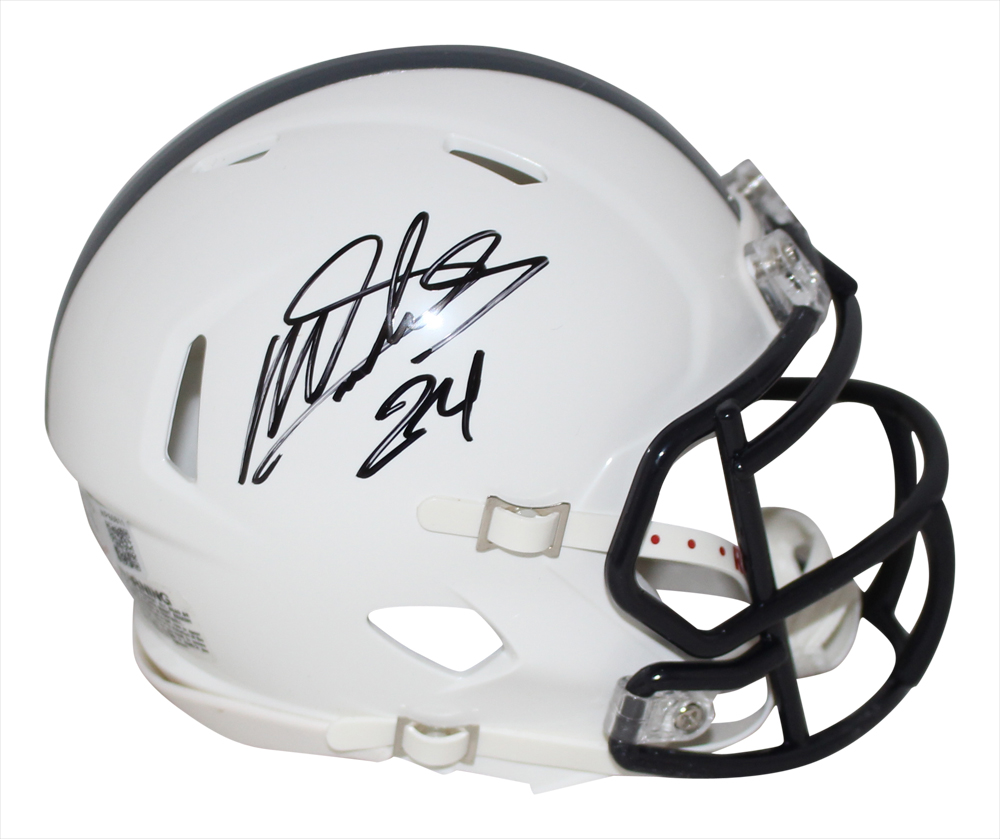 Miles Sanders Autographed/Signed Penn State Speed Mini Helmet BAS