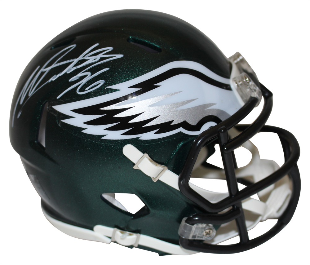 Miles Sanders Autographed Philadelphia Eagles Speed Mini Helmet Beckett