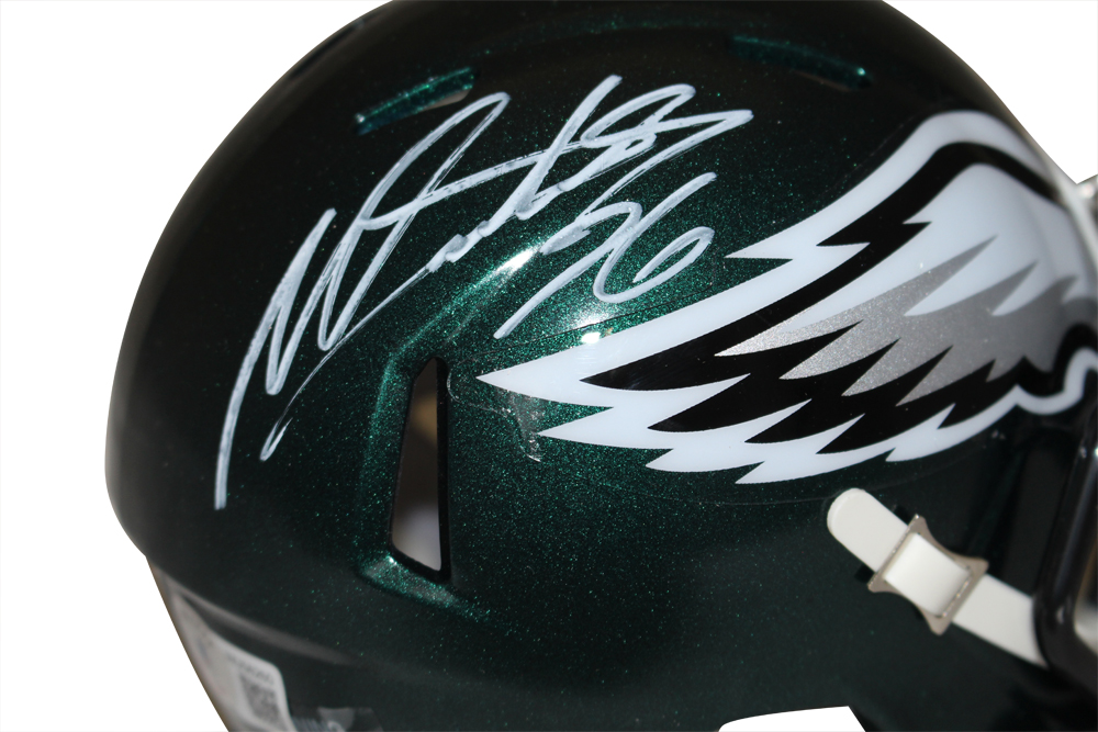 Miles Sanders Autographed Philadelphia Eagles Speed Mini Helmet Beckett