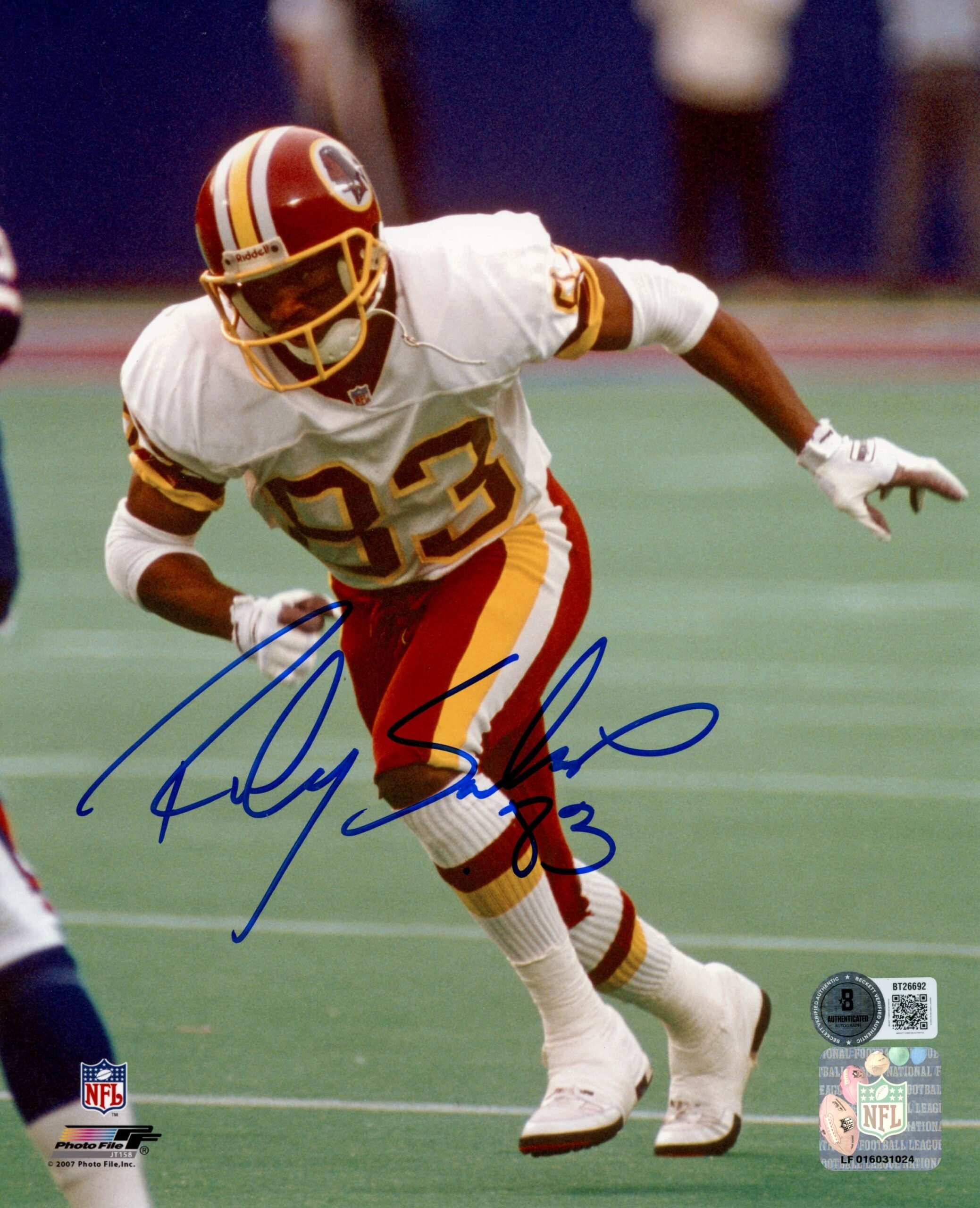 Ricky Sanders Autographed Washington Redskins 8x10 Photo Beckett 56840