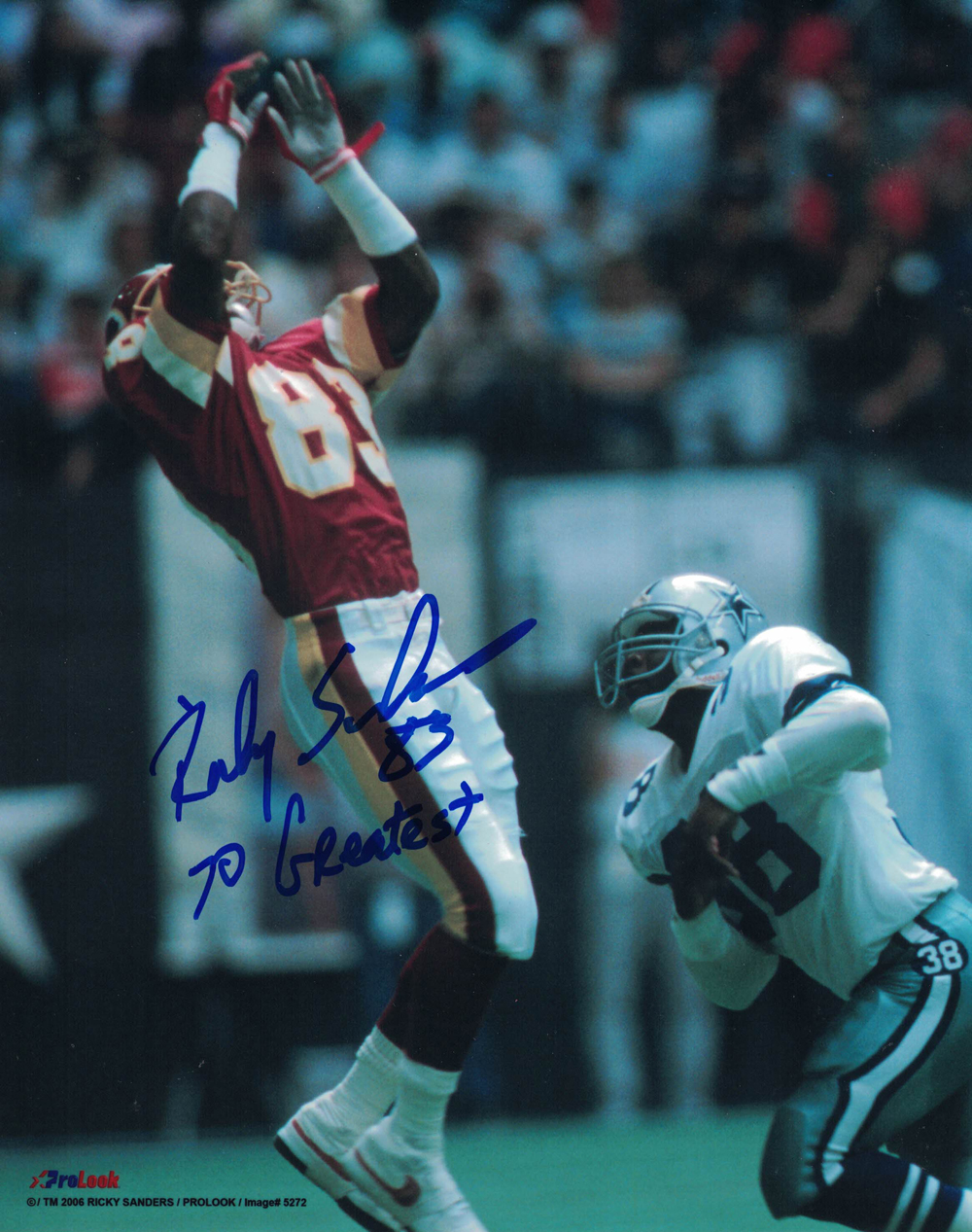 Ricky Sanders Autographed Washington Redskins 8x10 Photo 70 Greatest 27918