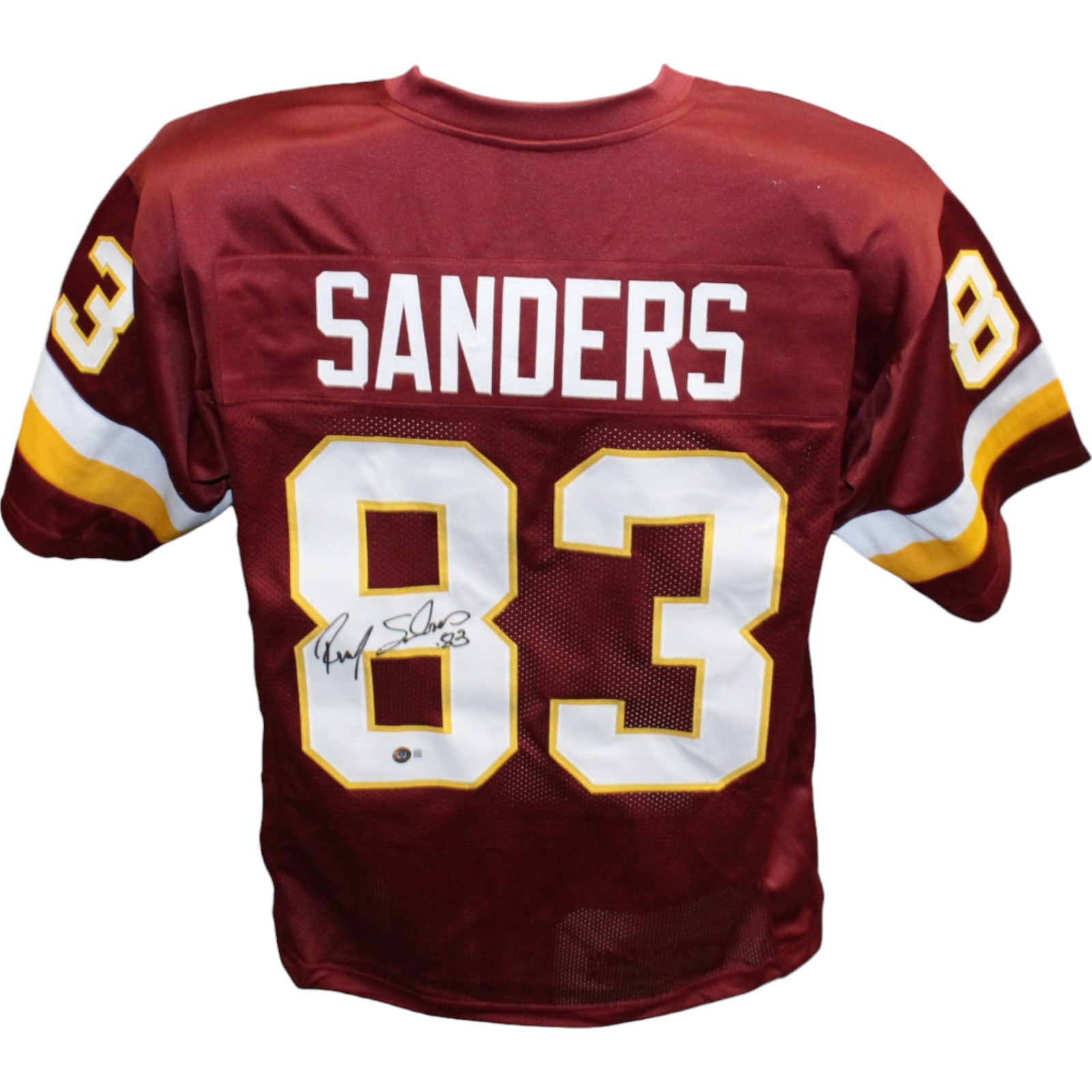 Ricky Sanders Autographed/Signed Pro Style Maroon Jersey Beckett