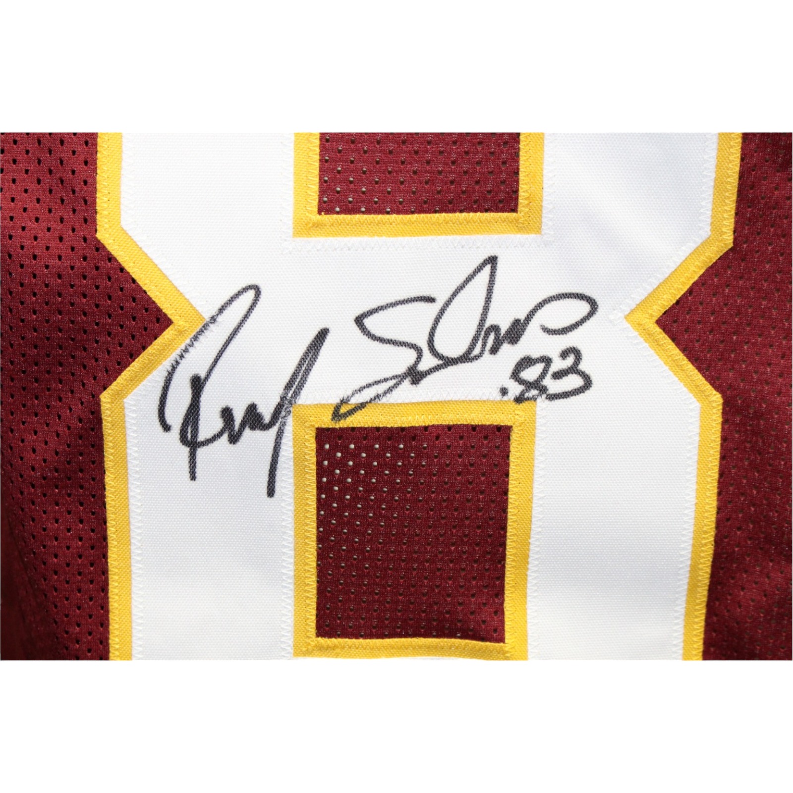 Ricky Sanders Autographed/Signed Pro Style Maroon Jersey Beckett