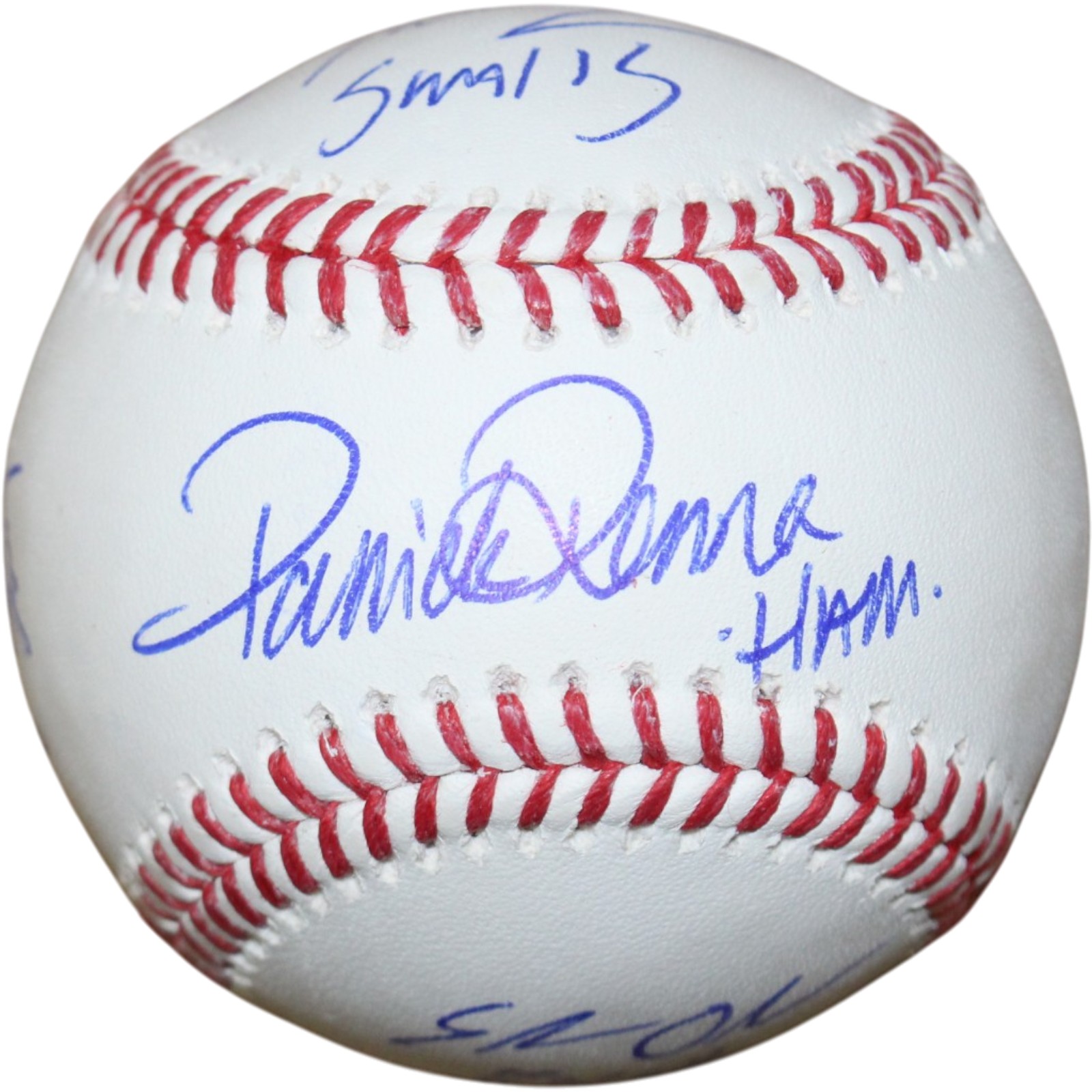 Sandlot Signed OML Baseball Patrick Renna +6 Character Name Beckett 50747