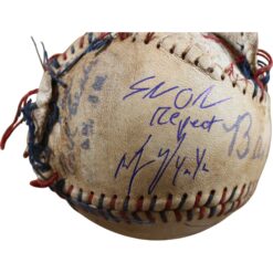 Cast Sandlot Autographed Ripped Custom Baseball Renna +7 Character Beckett 57168