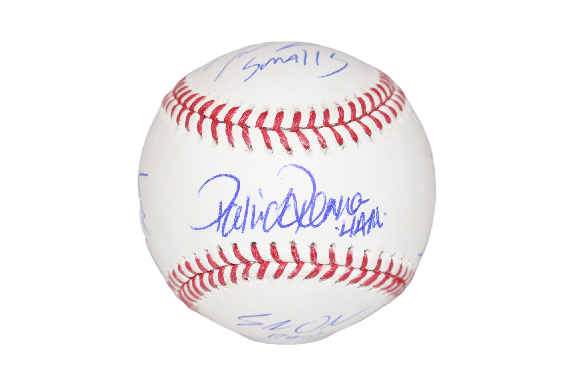 Sandlot Signed OML Baseball Tom Guiry Patrick Renna (HAM) +6 Sigs BAS