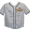 The Sandlot Autographed/Signed White XL Jersey 6 Sigs Tom Guiry BAS 25624