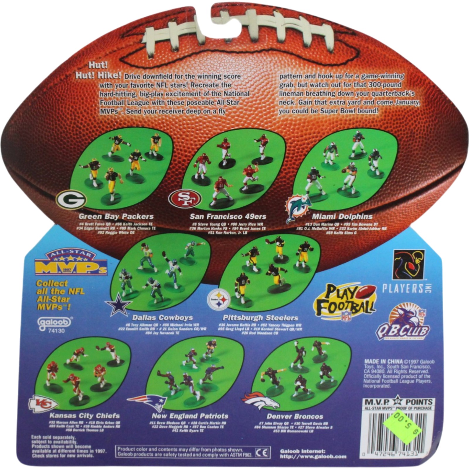 San Francisco 49ers QB Club 1997 All Star MVP Mini 5 ct Poseable Figures 55347 2 San Francisco 49ers QB Club 1997 All Star MVP Mini 5 ct Poseable Figures 55347