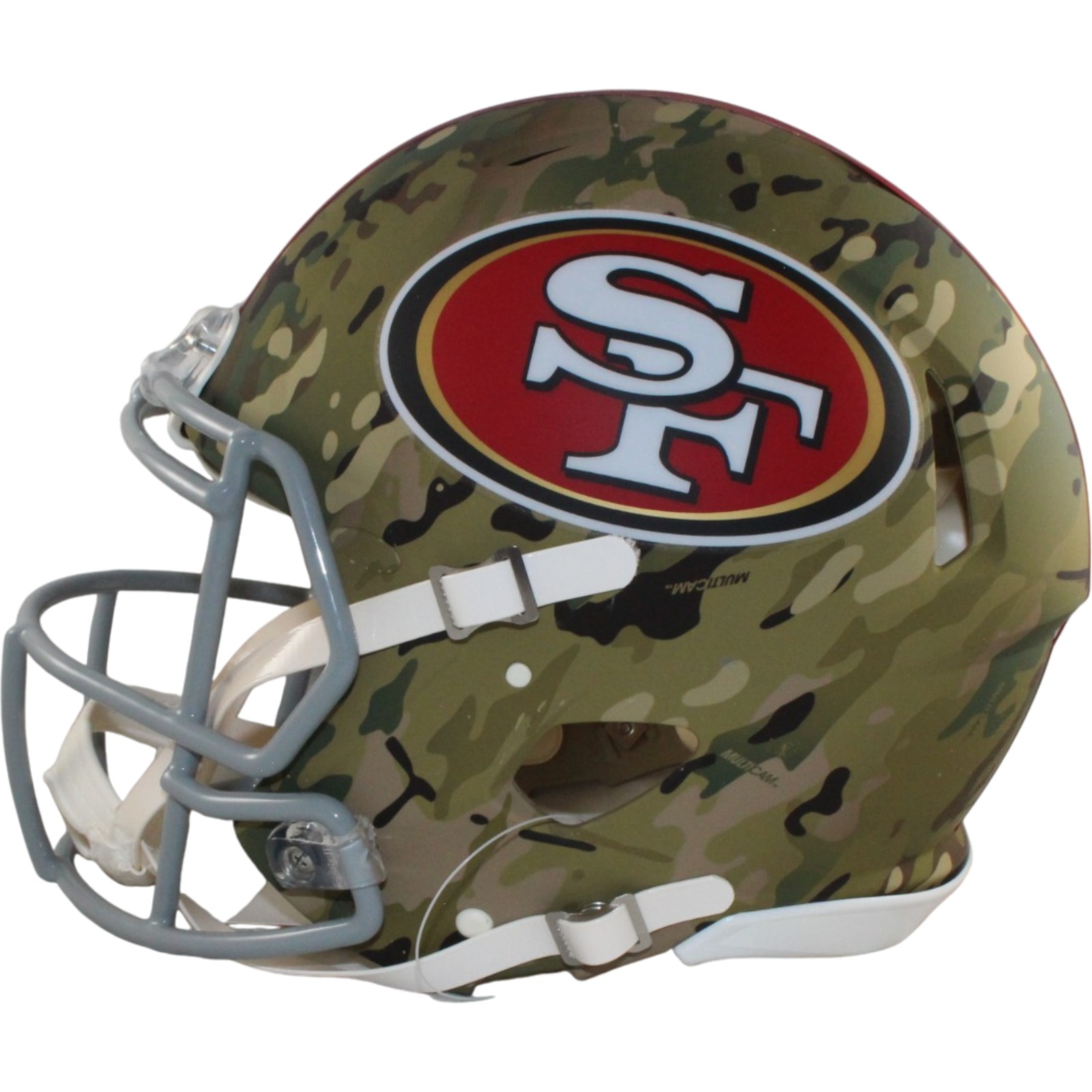 San Francisco 49ers Full Size Authentic Camo Helmet Riddell New In Box 26446 3 San Francisco 49ers Full Size Authentic Camo Helmet Riddell New In Box 26446