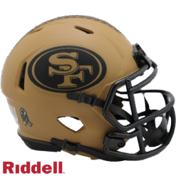 San Francisco 49ers Riddell New In Box 2023 Salute to Service Mini Helmet 42308
