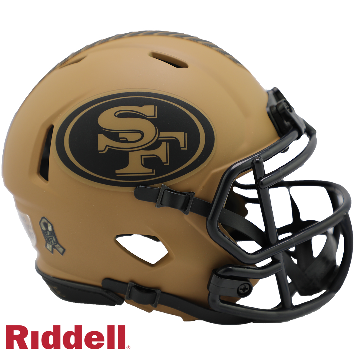 San Francisco 49ers Riddell New In Box 2023 Salute to Service Mini Helmet 42308