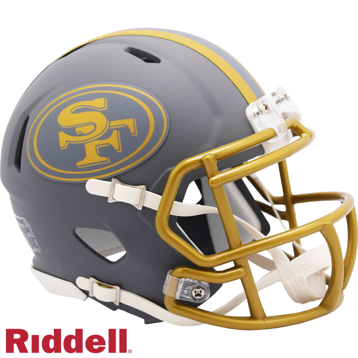 San Francisco 49ers Slate Riddell Mini Helmet New In Box 42150
