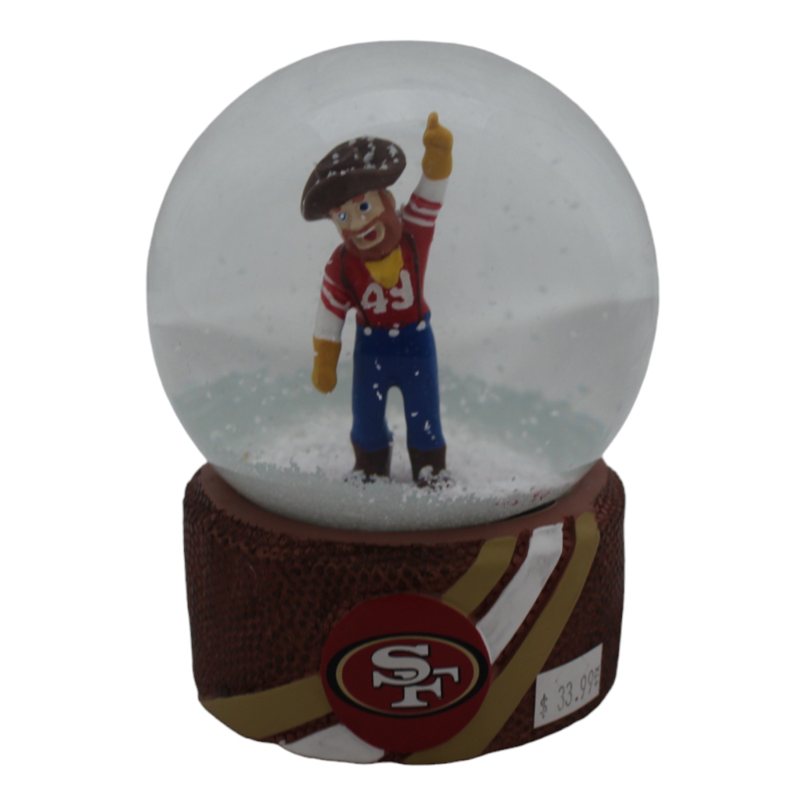 San Francisco 49ers Decorative Water Snow Globe Mascot