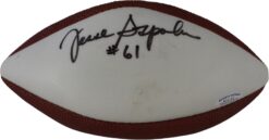 Jesse Sapolu Autographed/Signed Mini Football DEFLATED AS IS DEN 59349