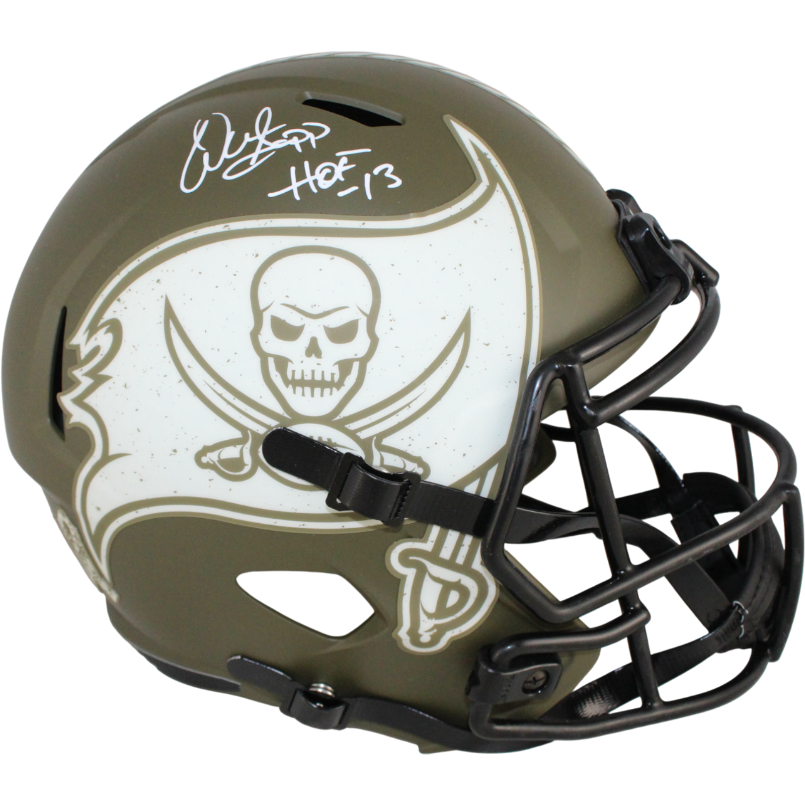 Warren Sapp Autographed Tampa Bay Buccaneers F/S 22 STS Helmet HOF Beckett 53279