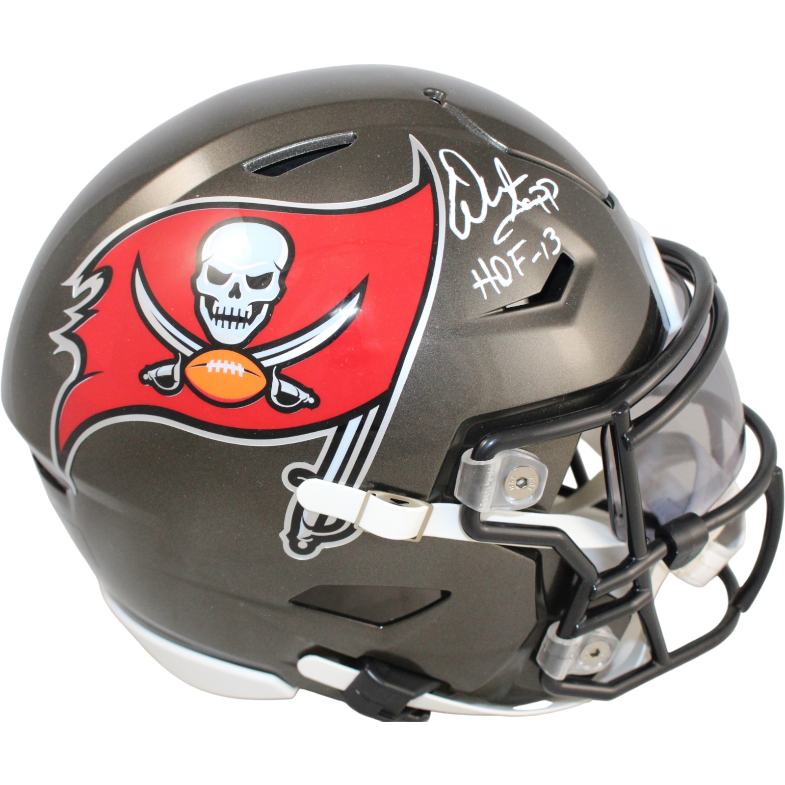 Warren Sapp Signed Tampa Bay Buccaneers Mid-Size Midi Helmet HOF Beckett W 53291