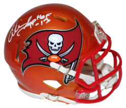 Warren Sapp Autographed Tampa Bay Buccaneers Mini Helmet Flash HOF Beckett 35977