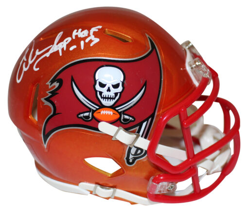 Warren Sapp Autographed Tampa Bay Buccaneers Mini Helmet Flash HOF Beckett 35977