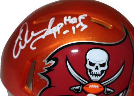 Warren Sapp Autographed Tampa Bay Buccaneers Mini Helmet Flash HOF Beckett 35977