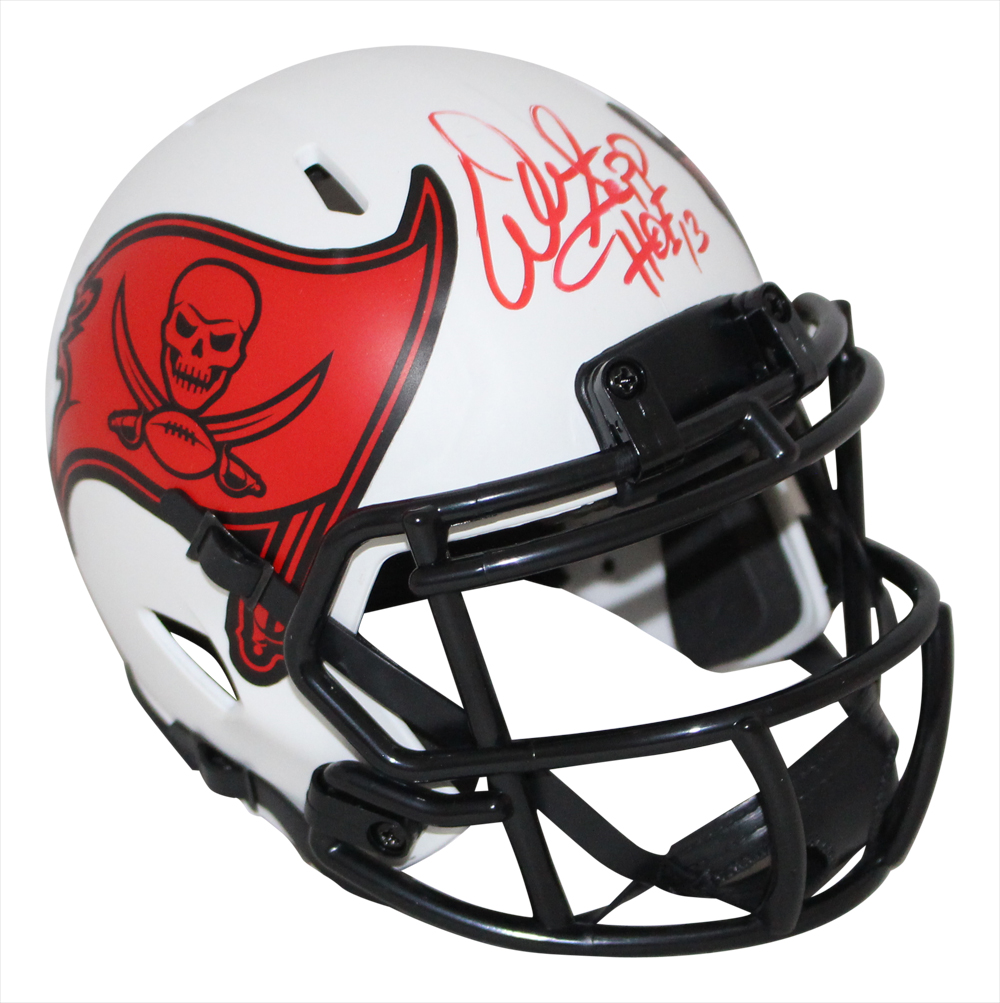 Warren Sapp Autographed Tampa Bay Buccaneers Lunar Mini Helmet HOF BAS