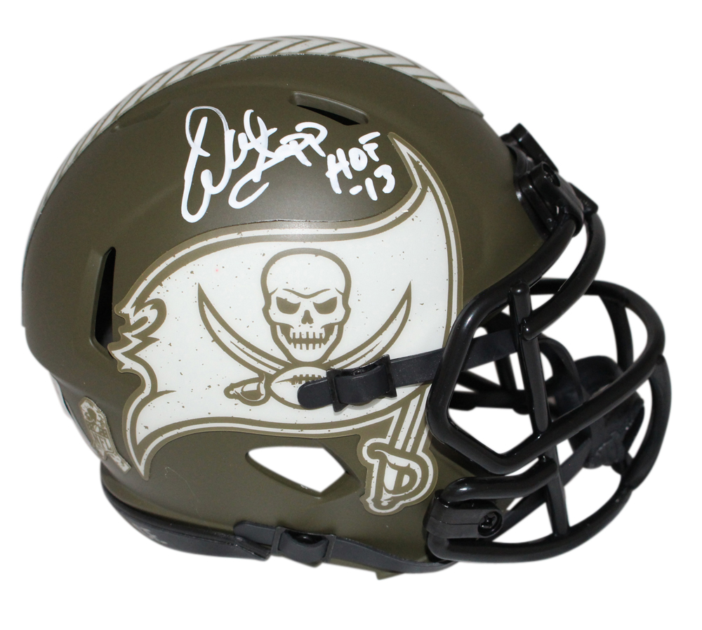 Warren Sapp Signed Tampa Bay Buccaneers Mini Helmet Salute Beckett