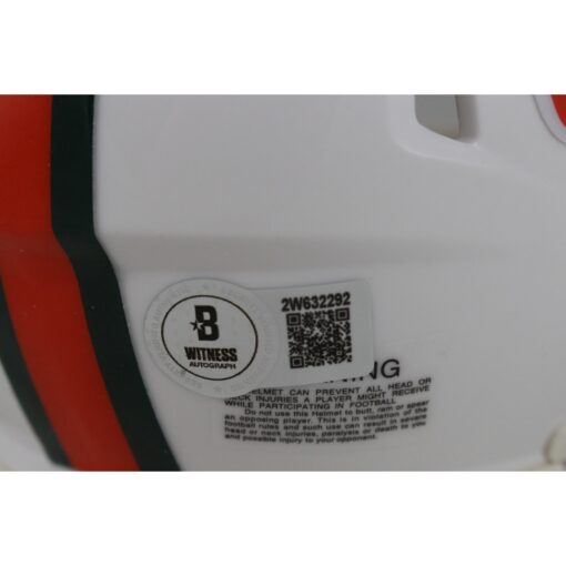Warren Sapp Autographed Miami Hurricanes Mini Helmet THE U Beckett Witness 50189