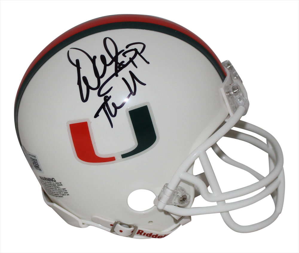 Warren Sapp Autographed Miami Hurricanes VSR4 Mini Helmet The U BAS