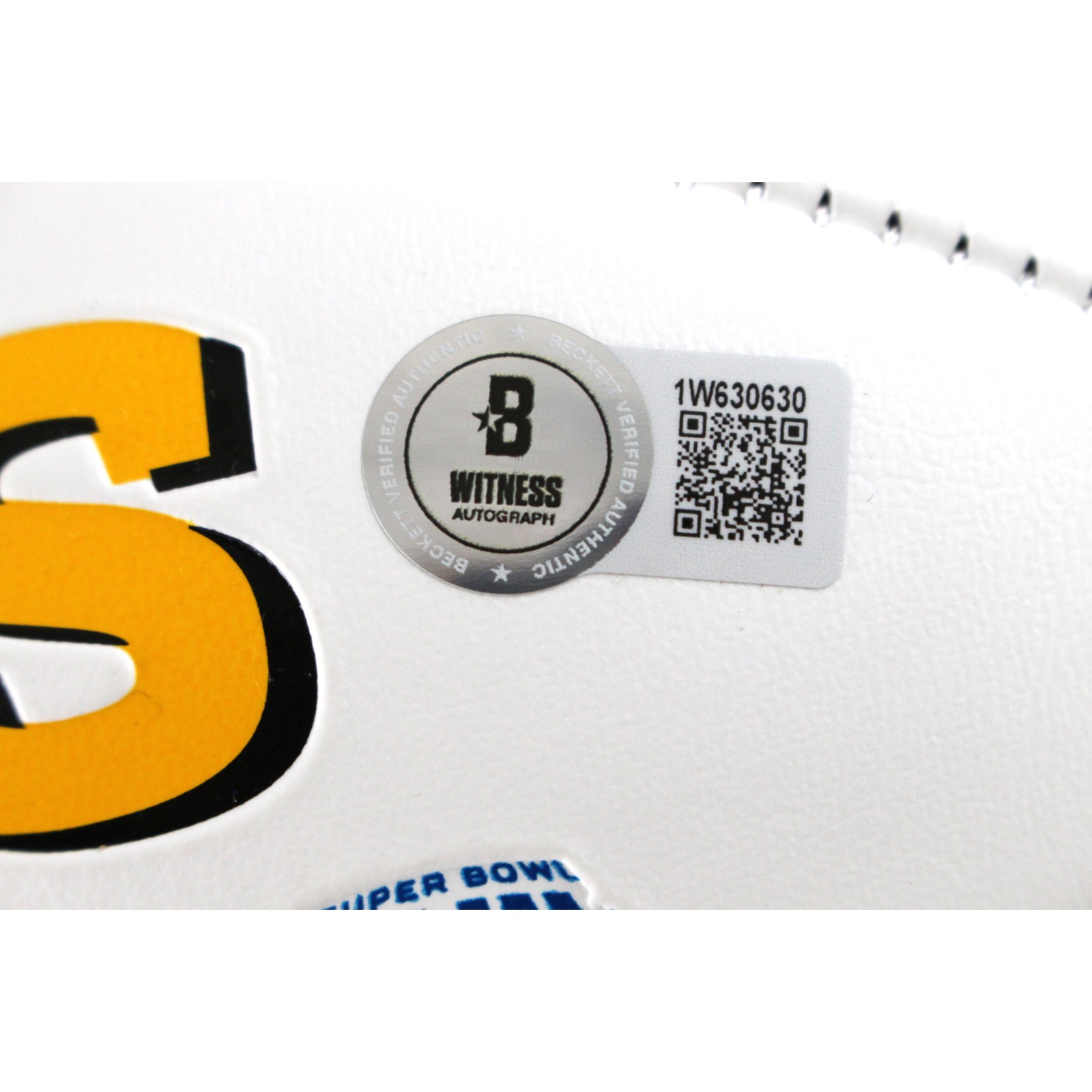 Jack Sawyer Autographed Pittsburgh Steelers Logo Football Beckett Witness 51658 4 Jack Sawyer Autographed Pittsburgh Steelers Logo Football Beckett Witness 51658