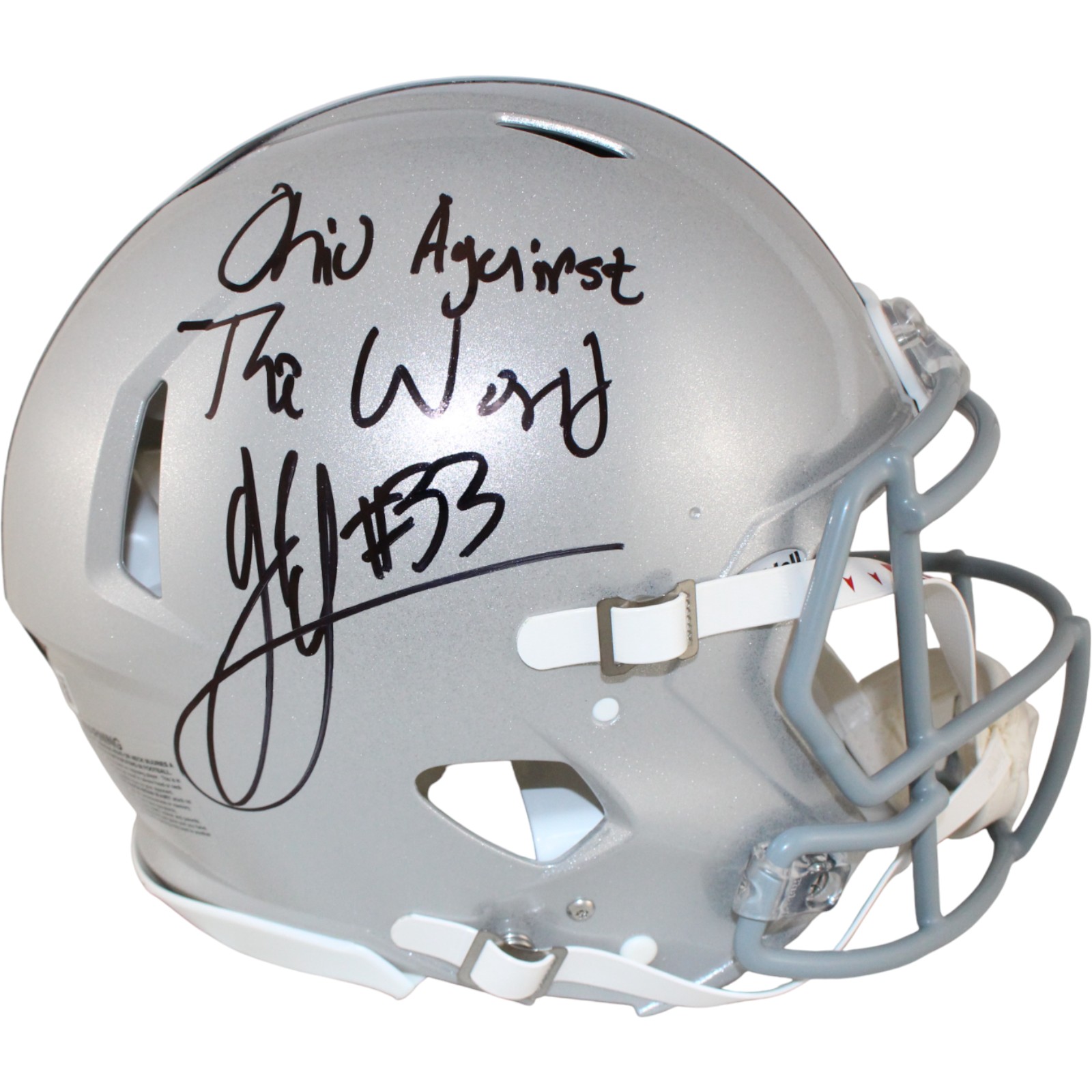 Jack Sawyer Signed Ohio State Buckeyes Pro Helmet Ohio vs World Beckett W 53156