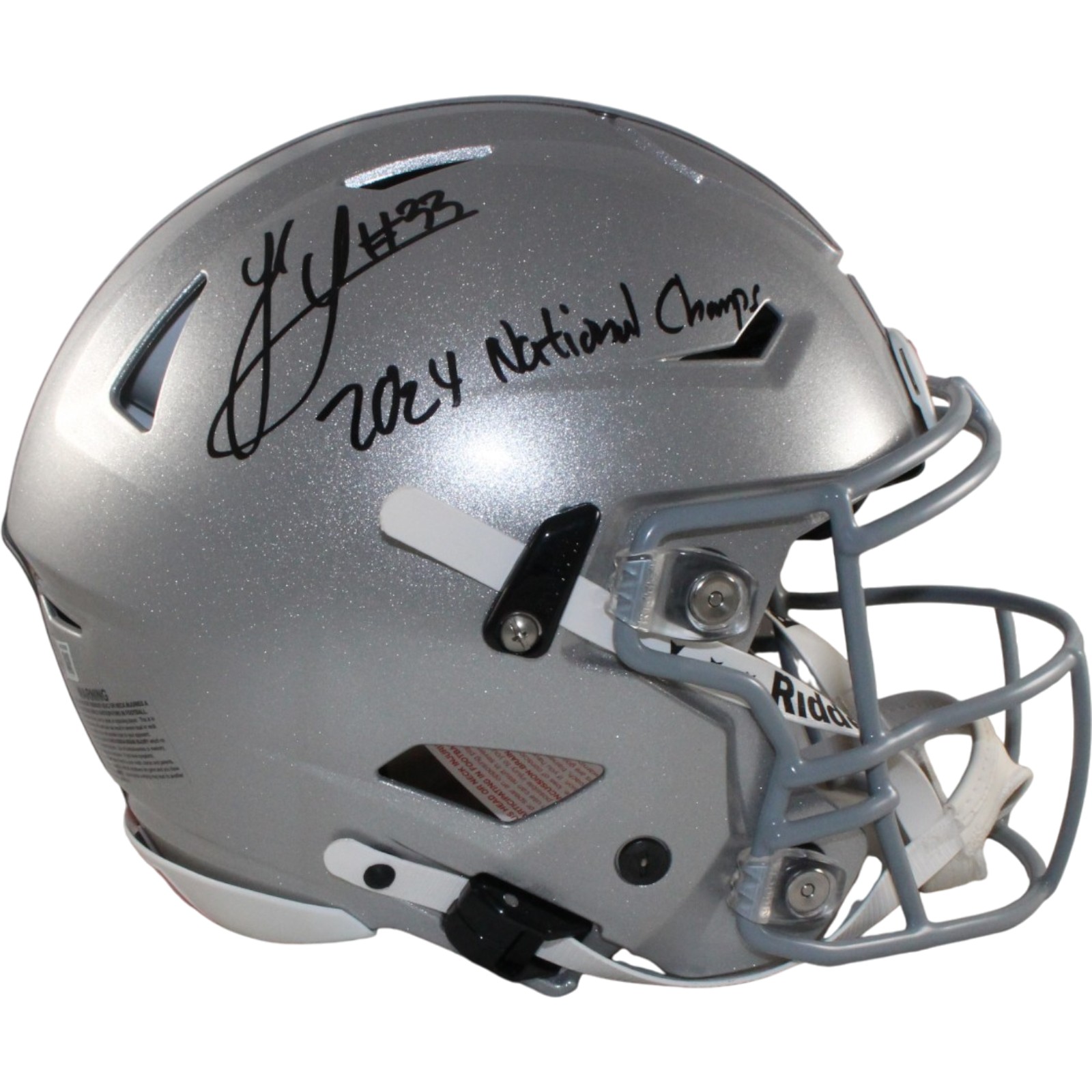 Jack Sawyer Signed Ohio State Buckeyes SpeedFlex Helmet 24 Champs Beckett 56949