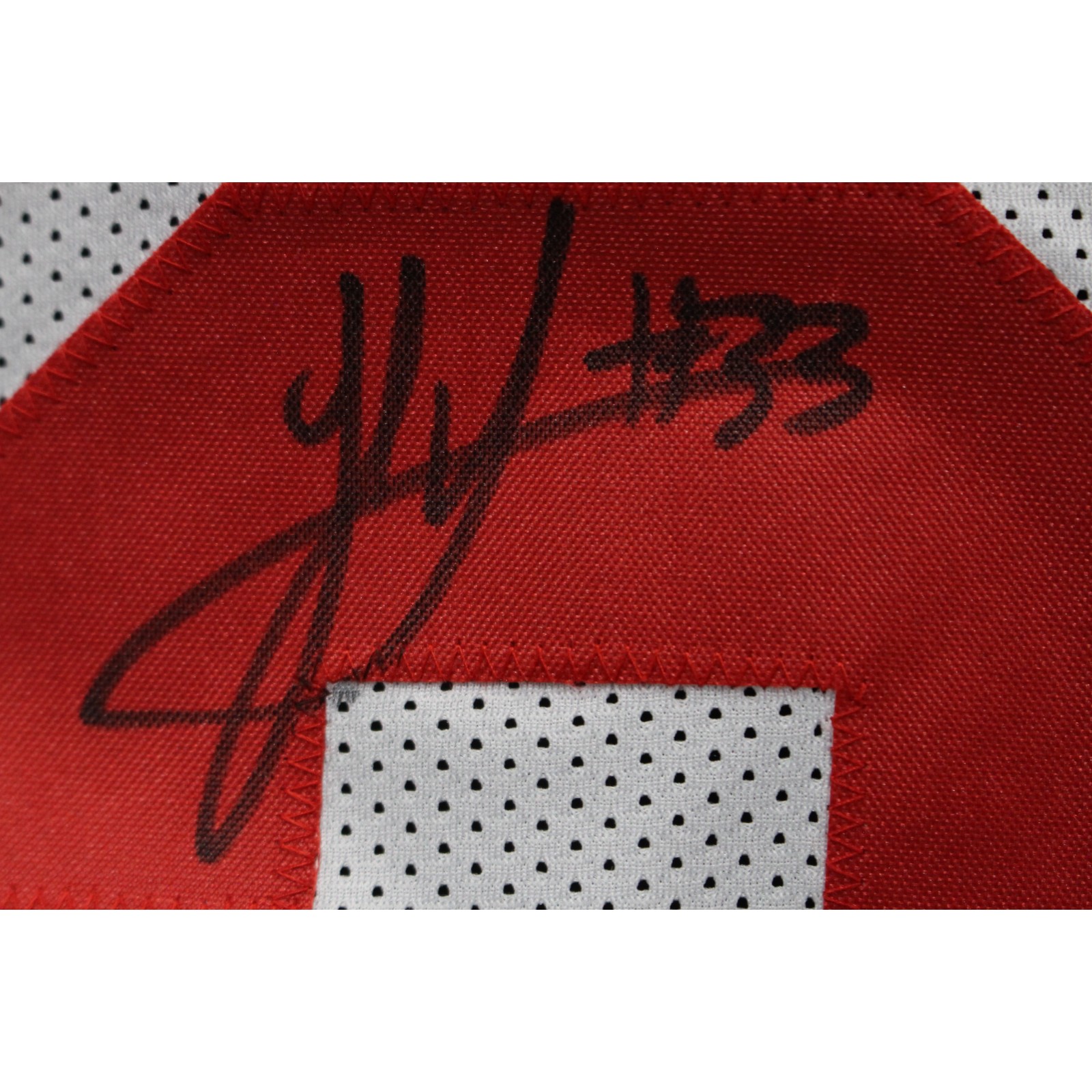 Jack Sawyer Autographed College Style XL White Jersey Beckett Witness 54014