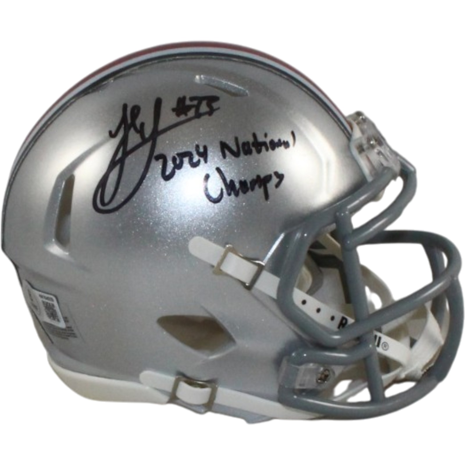 Jack Sawyer Autographed Ohio State Buckeyes Mini Helmet 24 Champs Beckett 56963