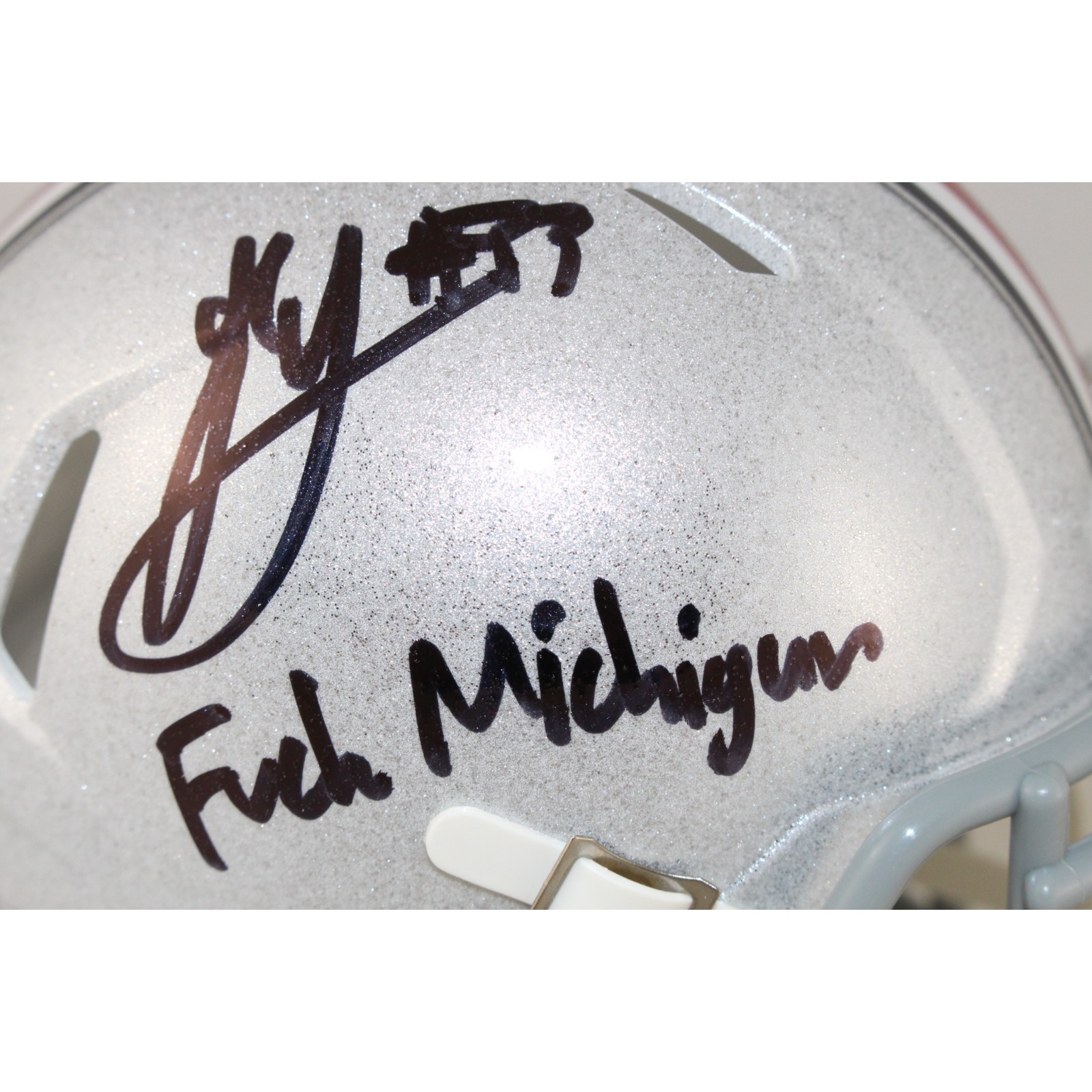 Jack Sawyer Autographed Ohio State Buckeyes Mini Helmet F Michigan Beckett 54036