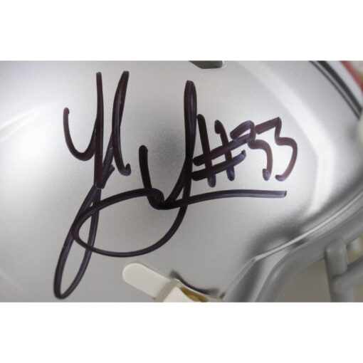 Jack Sawyer Autographed Ohio State Buckeyes Speed Mini Helmet Beckett 49624