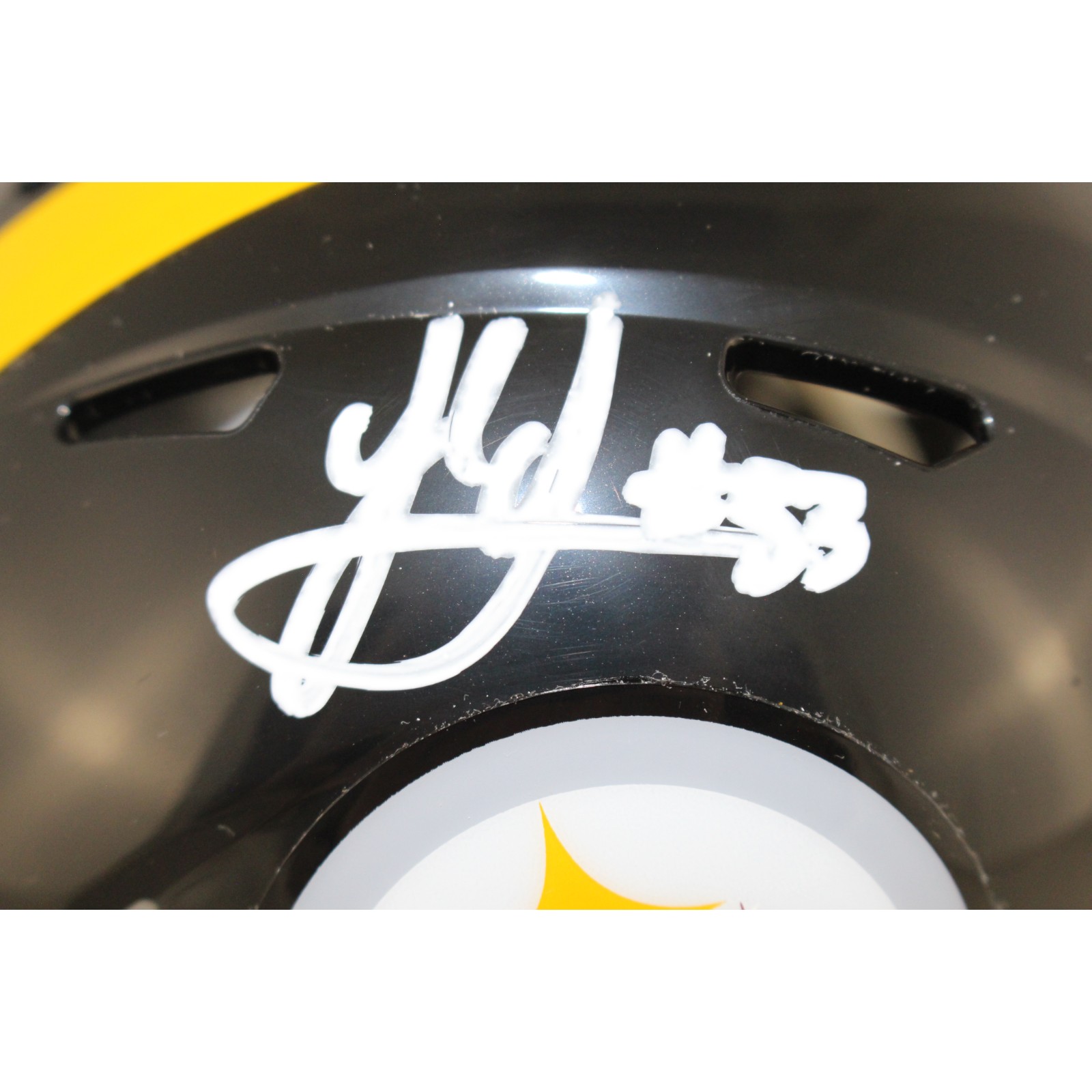 Jack Sawyer Autographed Pittsburgh Steelers Mini Helmet Beckett Witness 51654 2 Jack Sawyer Autographed Pittsburgh Steelers Mini Helmet Beckett Witness 51654