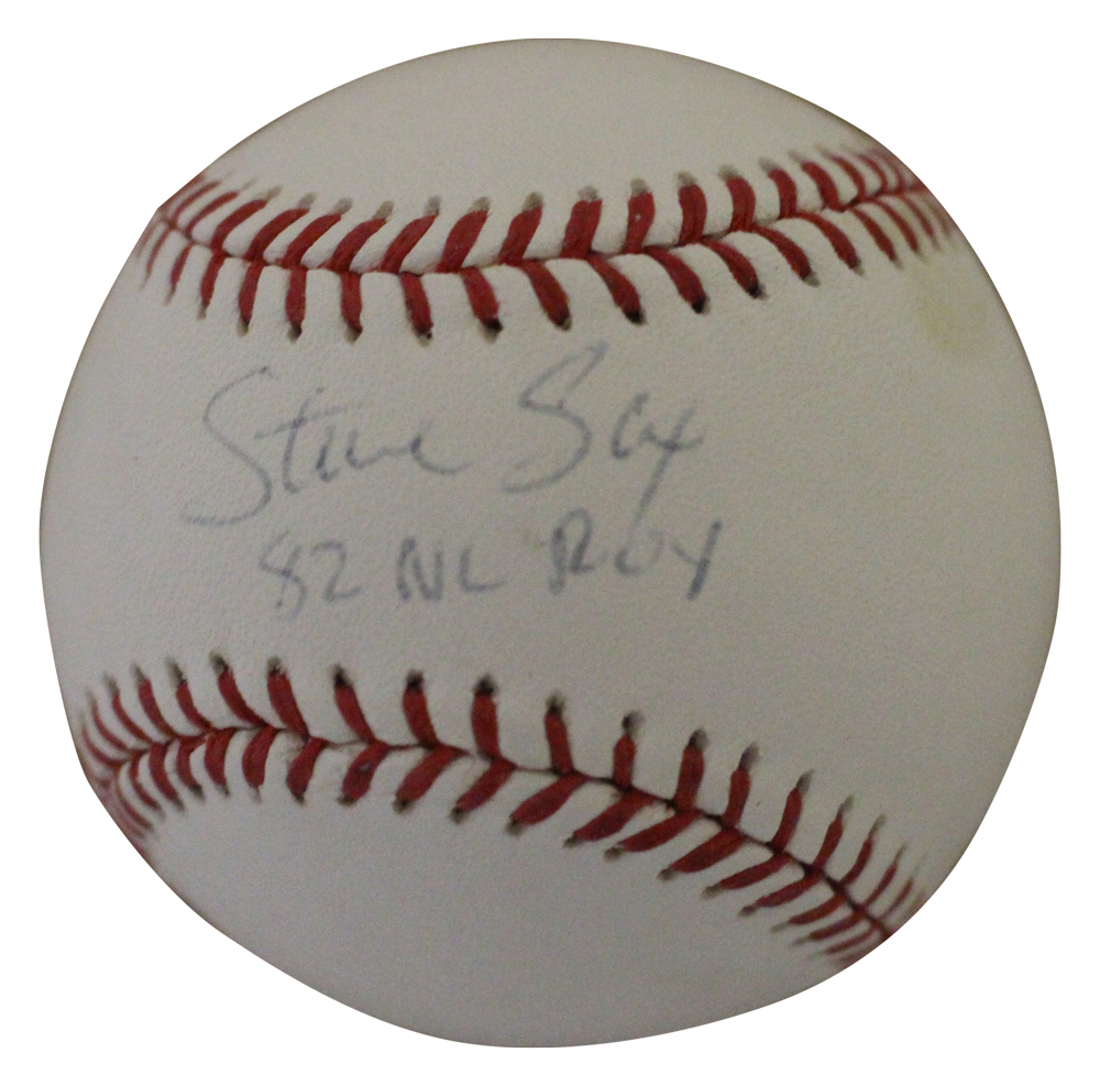 Steve Sax Autographed/Signed Los Angeles Dodgers OML Baseball ROY AS IS 28382