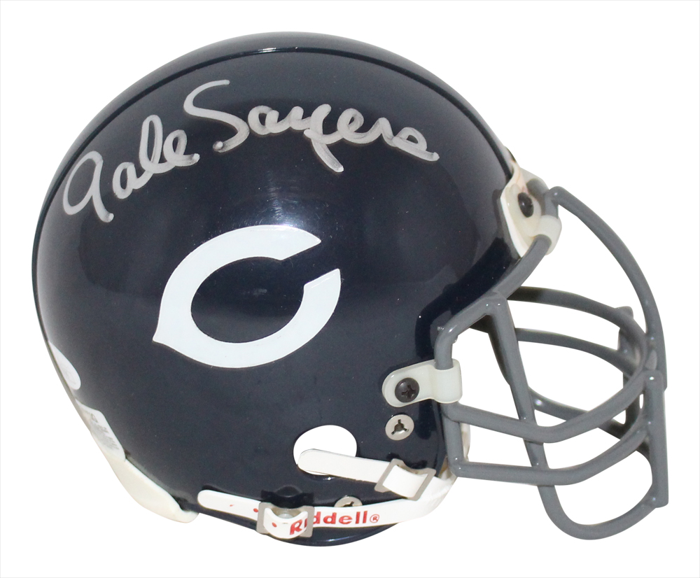 Gale Sayers & Dick Butkus Signed Chicago Bears Authentic TB Mini Helmet JSA 32670