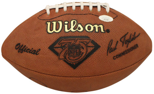 Gale Sayers Signed Chicago Bears 75th Anniversary Tagliabue Football JSA 30930