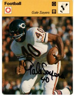 Gale Sayers Signed Chicago Bears 1978 Sportscaster Trading Card Beckett 56069