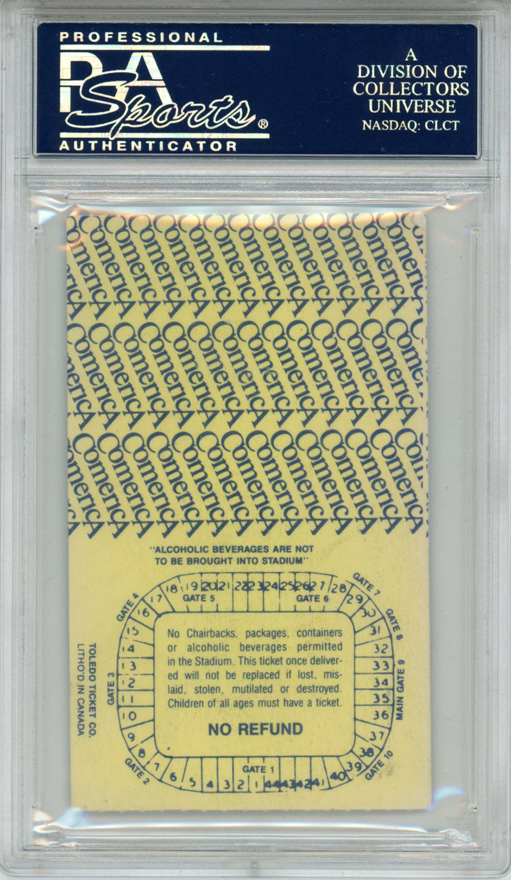 Bo, Schembechler Signed 11/25/89 Michigan Ticket Stub Last Home Game PSA