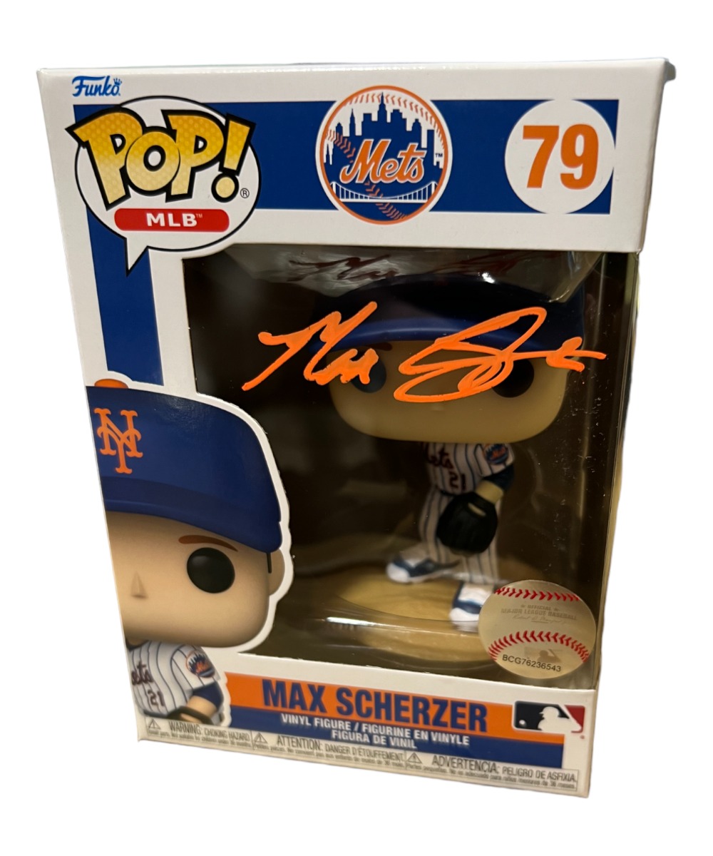 Max Scherzer Autographed Funko Pop MLB  #79 New York Mets MLB