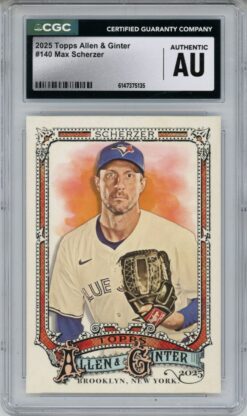 Max Scherzer Toronto Blue Jays 2025 Allen & Ginter #140 Slabbed CGC Card 55910
