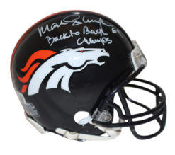Mark Schlereth Autographed Denver Broncos VSR4 Mini Helmet Beckett