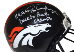 Mark Schlereth Autographed Denver Broncos VSR4 Mini Helmet Beckett
