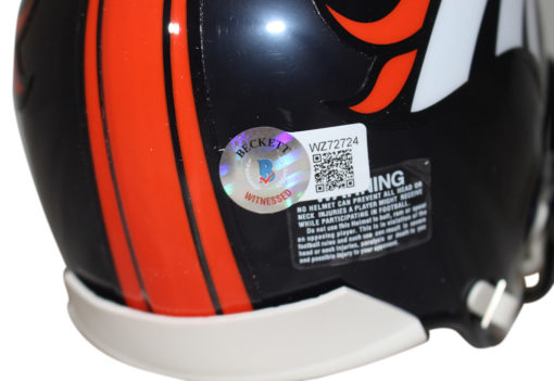 Mark Schlereth Autographed Denver Broncos VSR4 Mini Helmet Beckett
